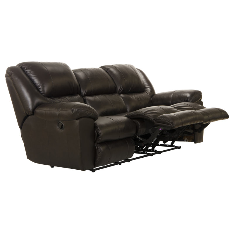 Wade Logan® Baraona 90" Leather Match Pillow Top Arm Reclining Sofa